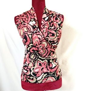 EUC Kasper Sleeveless Front Wrap Top